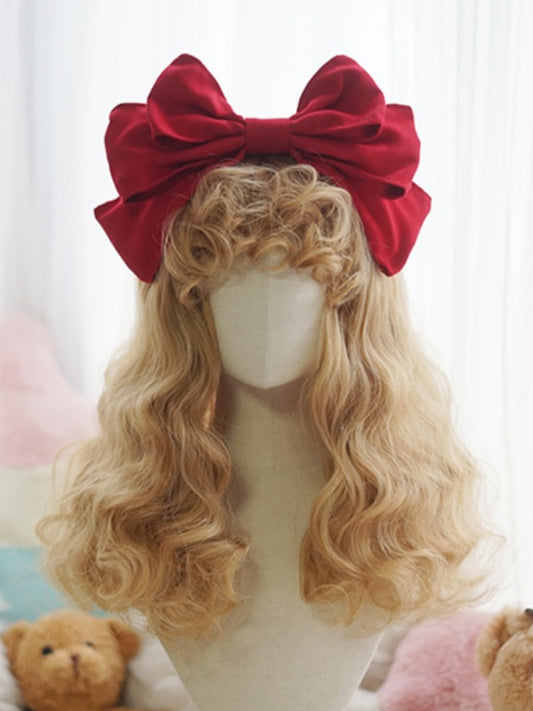 Blonde/White/Brown/Pink/Light Blonde Long Wavy Wig With Curly Bangs