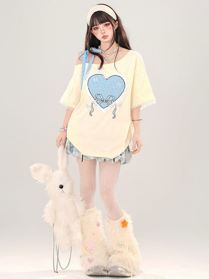 詳細 ブルーバブルチェックスカート 蝶結び