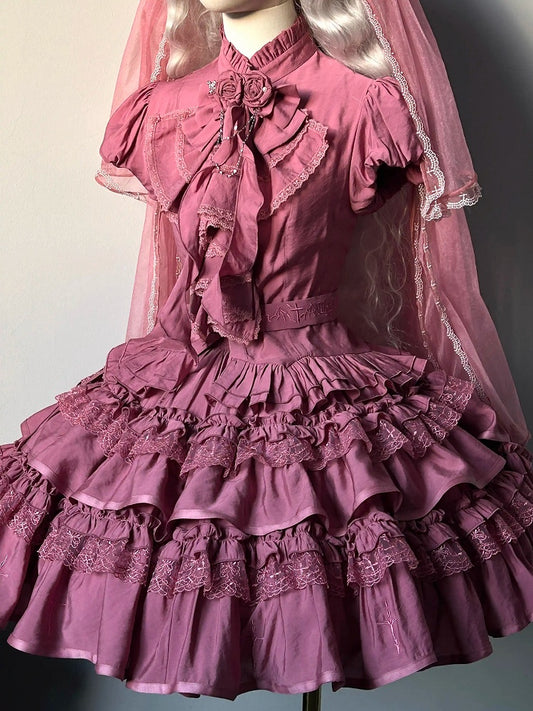 Pink Pastel Gothic Lolita Puffy Skirt