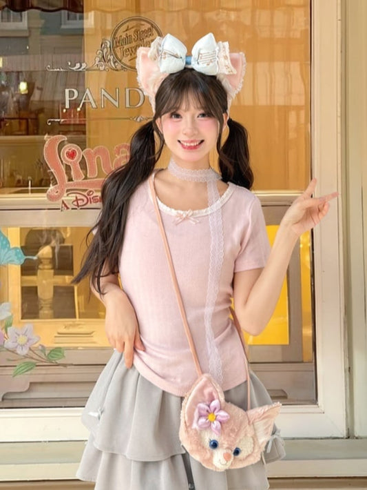 Kawaii Yume T-Shirt Pink Round Neck