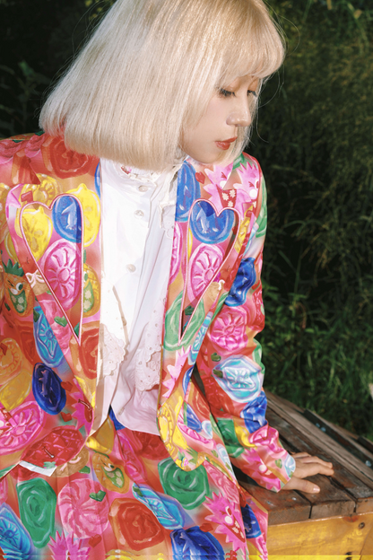 jacket y2k + collar skirt fantasy