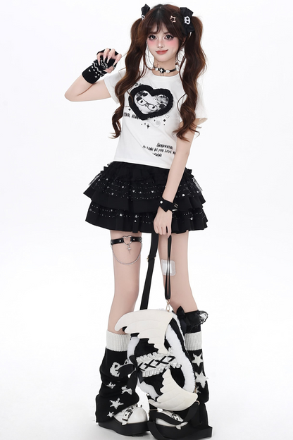 Cute Trim T-Shirt Neck Sweet Lace Round