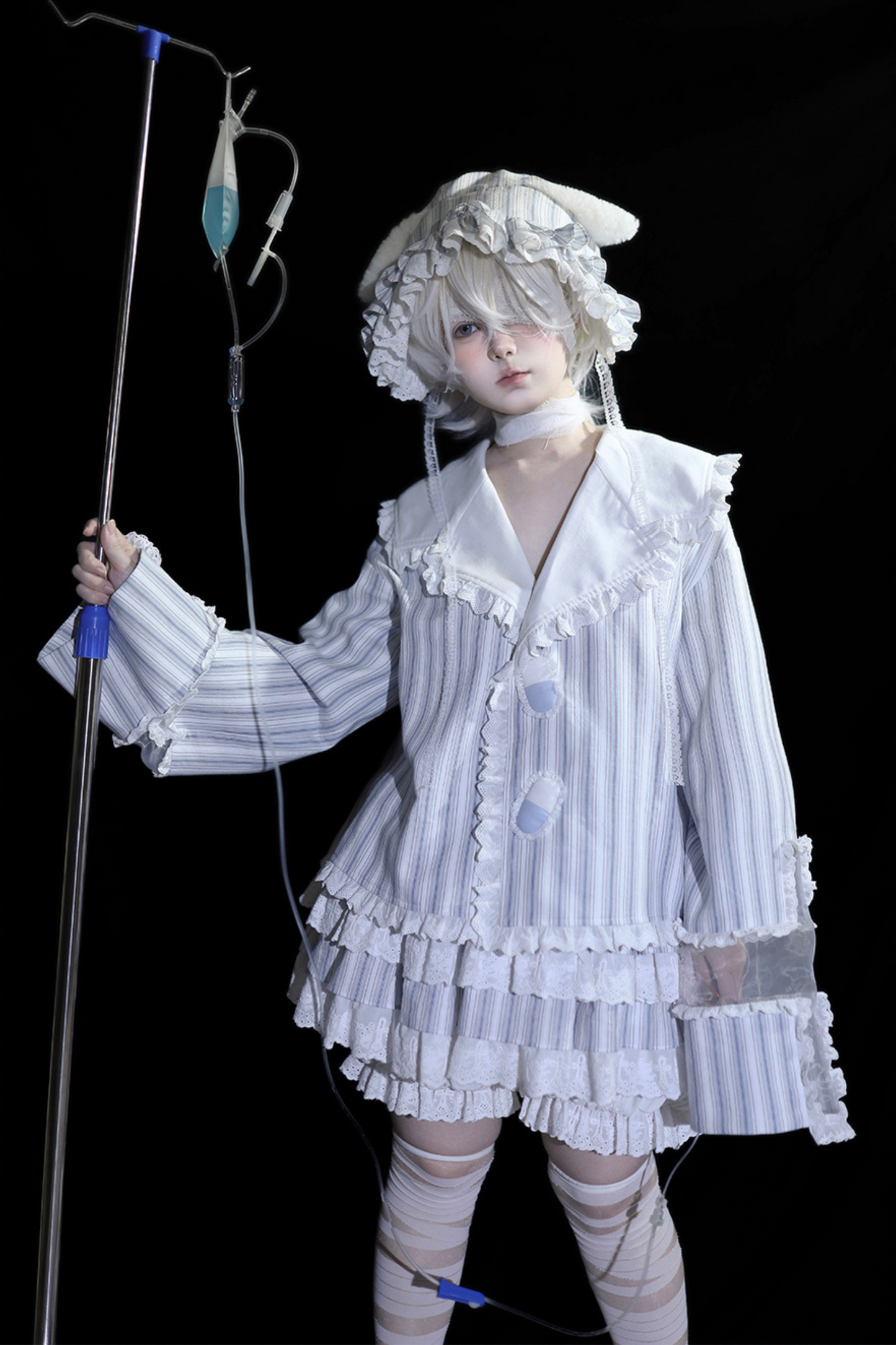 21 Tops Band Eye Subkultur für Stripe the Around Angels Reservierungen: Shorts Mask World👼Medical June Deadline Night Hair + Hat