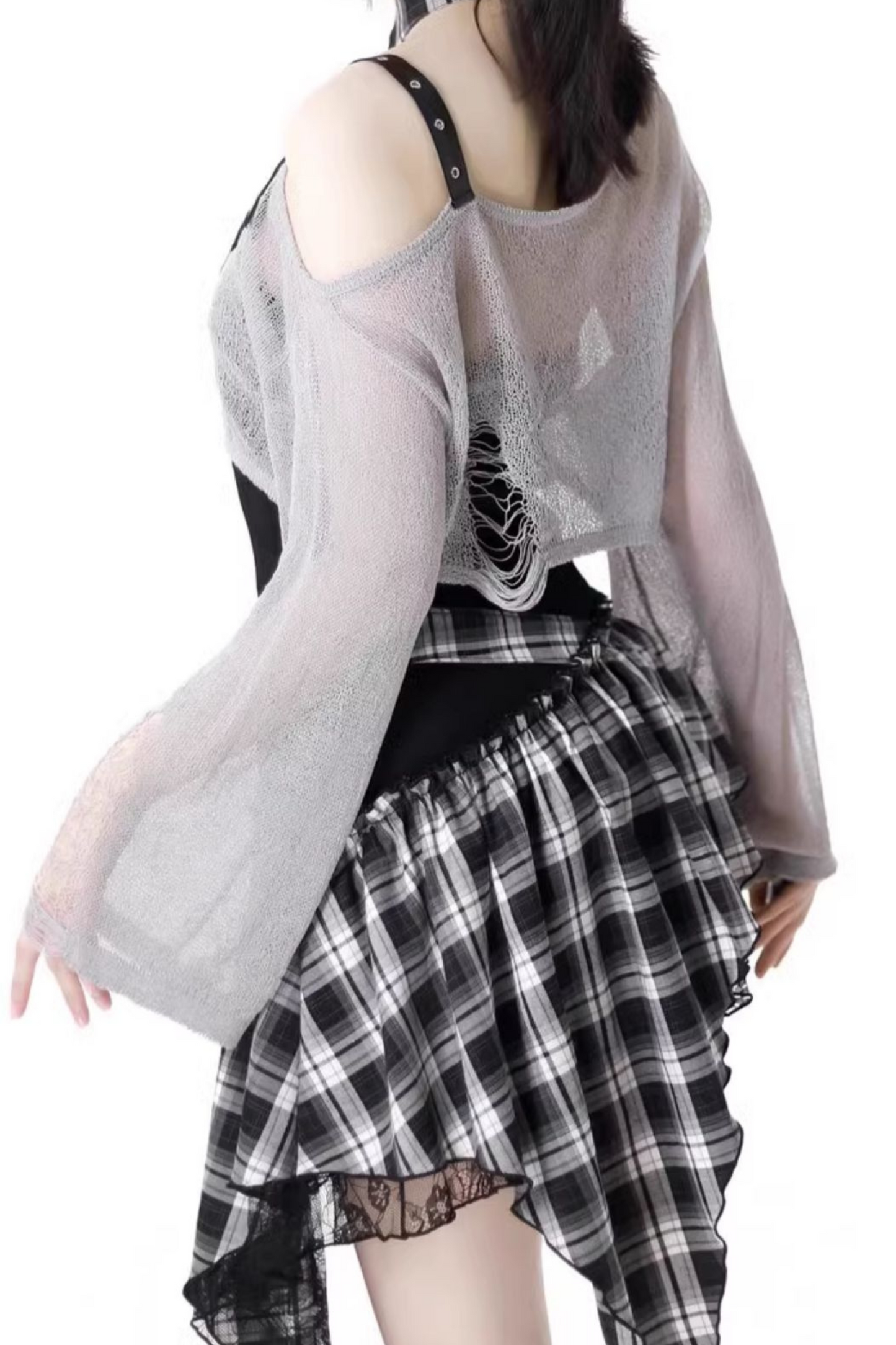 Chic Shoulder Rock Short One Dress + Shorts Top Check