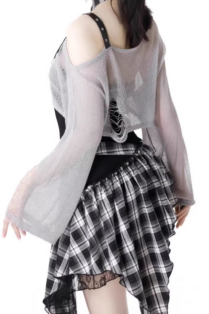Chic Shoulder Rock Short One Dress + Shorts Top Check