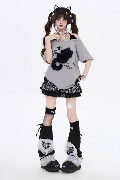 Cozy Cat Coal Casual T-Shirt