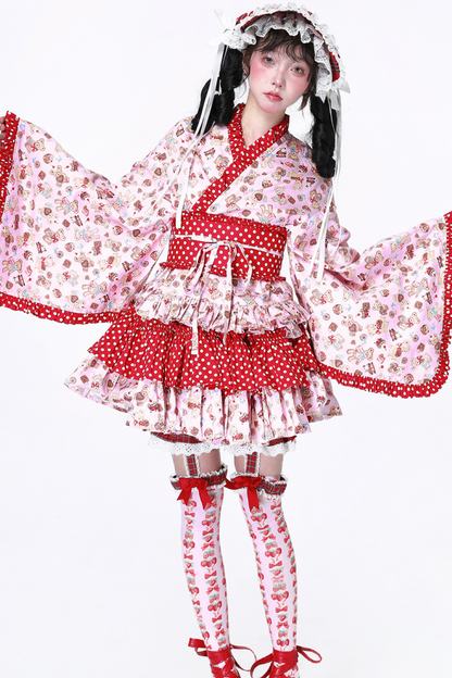 Retro Pop Kimono Lolita Tops