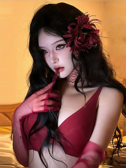 Black Tea Long Wavy Synthetic Wig With Bangs