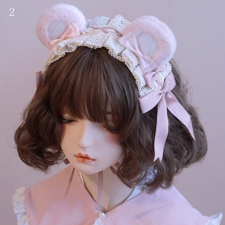 Options Lace Hairband Trim Details Bowknot 3 Bear Ear