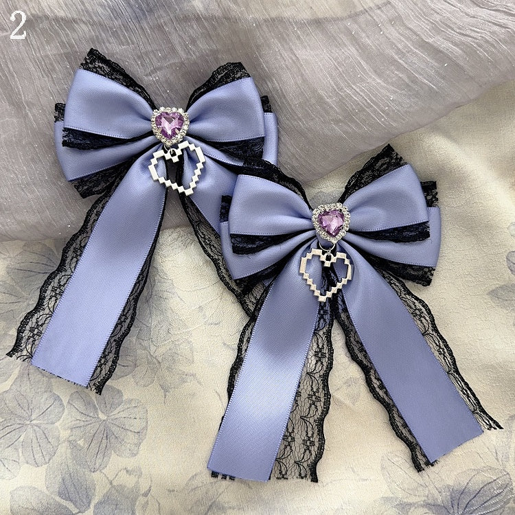 Heart Decorated 15 Hairclips Options Bowknot
