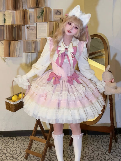 Pink Under Bust Boned Waist Cardcaptor Sakura Vibes Lolita Dress