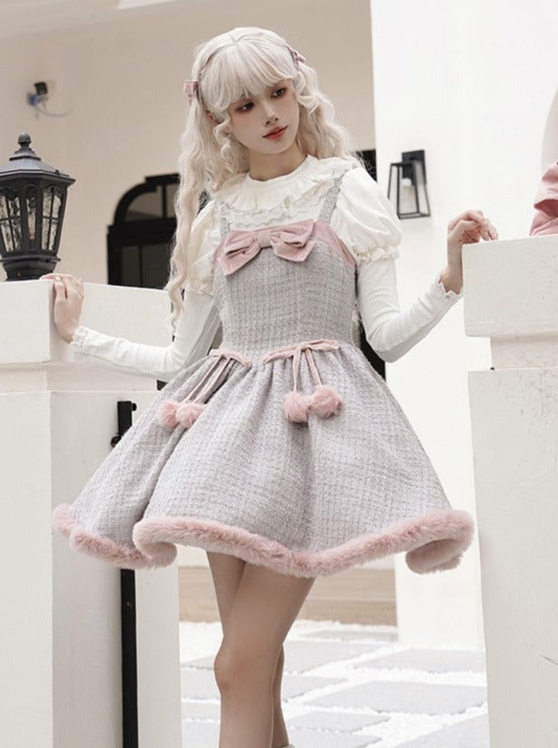 Tweed Fur Dress Fur + Sweet Cape