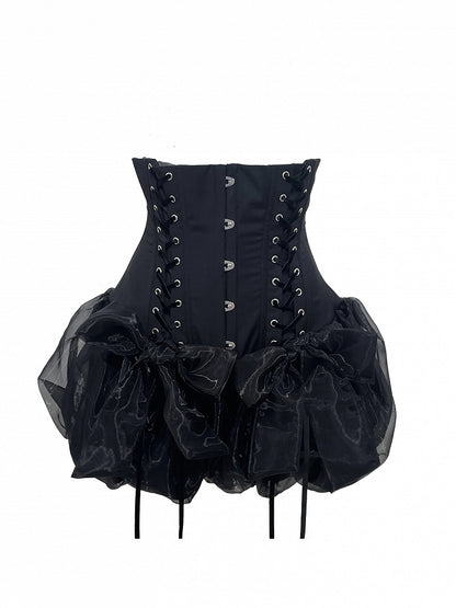 Corset Shorts Super Lolita Waist Gothic High Black