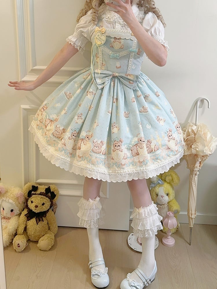 Mint Green Teddy Sweet Lolita Dress