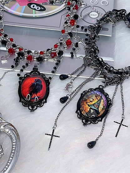 Gothic Cross Pendants Necklace