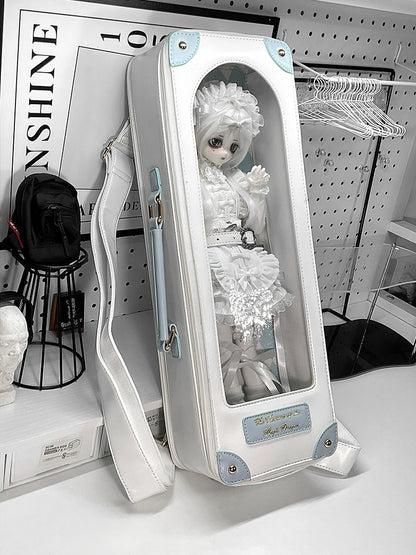 Straps Two BJD Bag Doll 1/4 White with Blue Scale