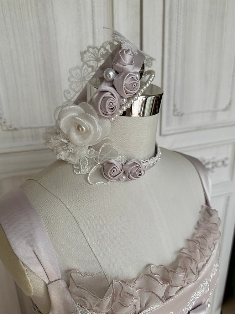 Robe de mariée élégante rose clair Hanayome Lolita JSK, ensemble complet