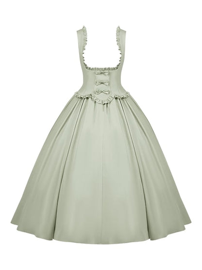 Ruffle Trimming Jumper Edge Green Bust Scalloped Elegant Skirt Dress Lolita Under Classic