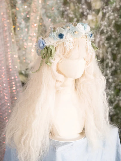 Full Light Butterfly Dress Lolita JSK Blue Design Set Floral Fairy Princess