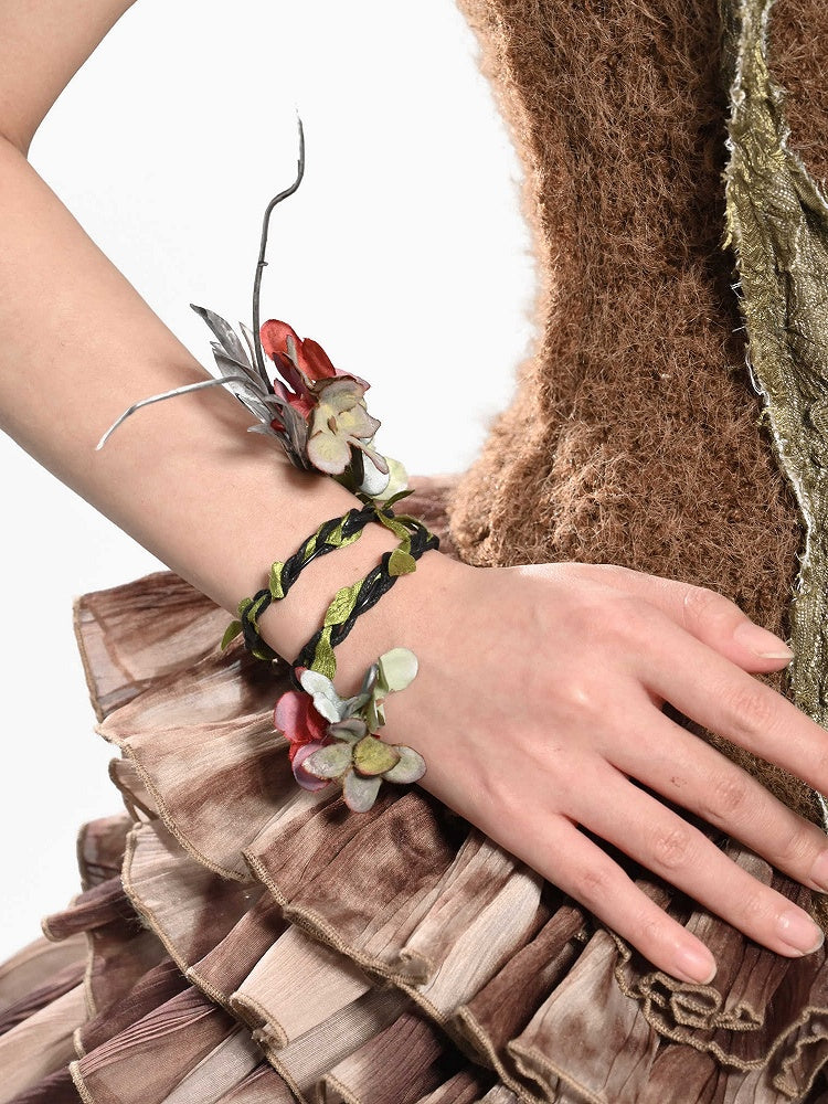 Bracelets de vignes vertes féeriques florales
