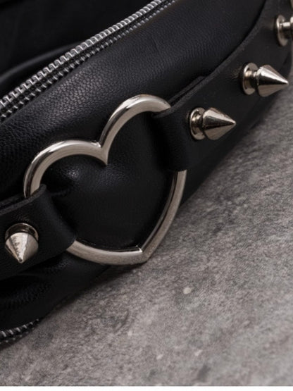 Gothic Schnalle KC Nieten verziert Knoten schwarz Design