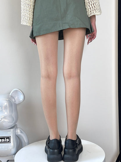 Nude Y2K Spider And Spiderweb Pattern Tights