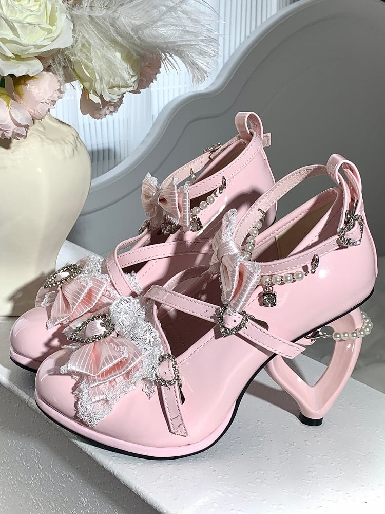 Heel Hime-Kei Pink with Heels High Heart-shaped