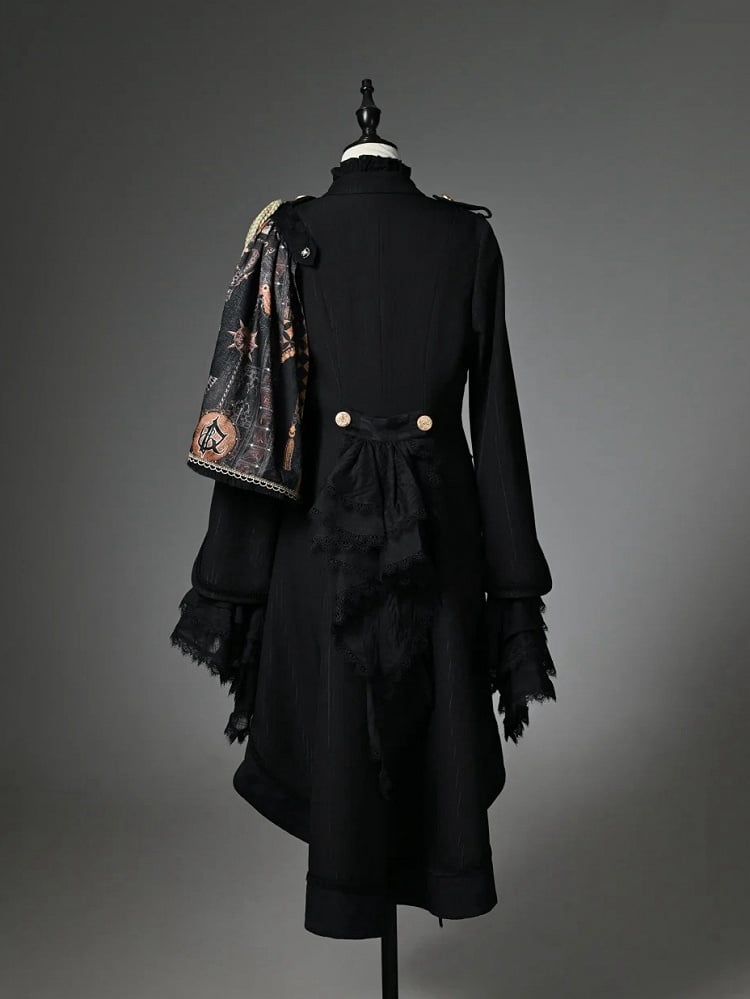 Fashion Black Sleeves Outfit Top Lolita - Long Knight + Ouji