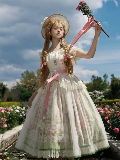 Plus Lolita Skirt Valley the and of Classic Floral Sizes Available Print Lily