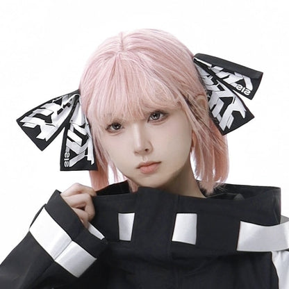 Blue&White/Black&White Jirai Kei Hairclips