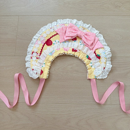 Sweet Bonnet White Lolita Pink Creamy Yellow /