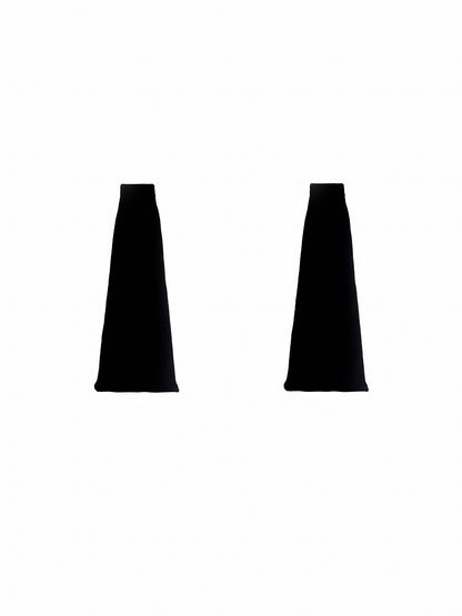Jambières évasées en tricot noir/blanc/gris Y2K