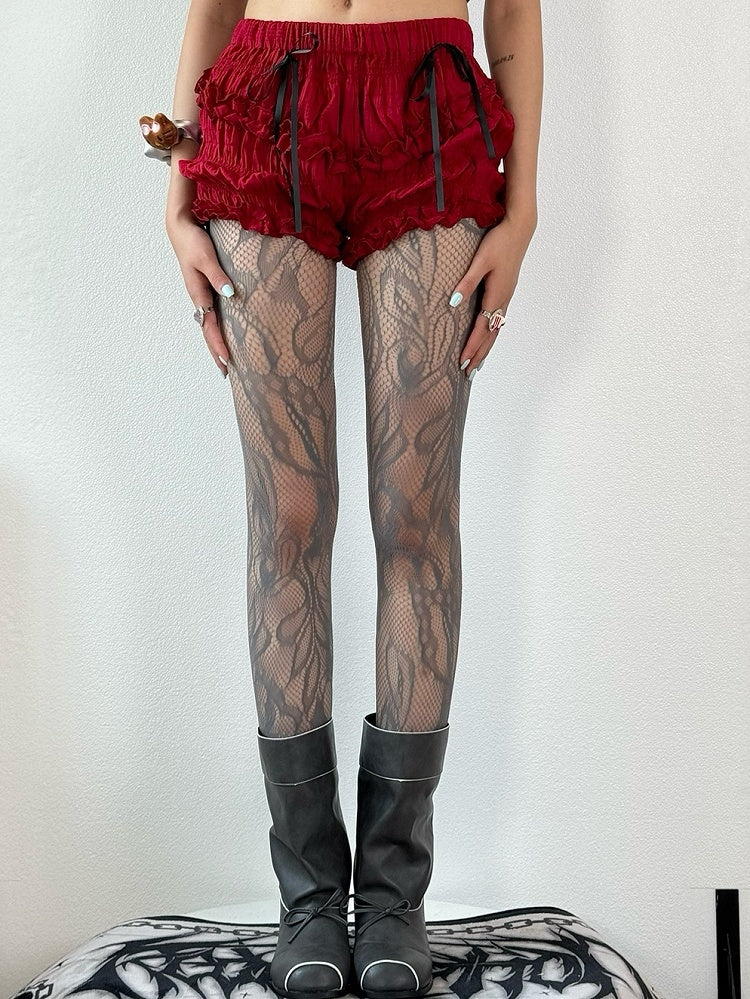 Y2K Color Options Asymmetrical Tights Design 5