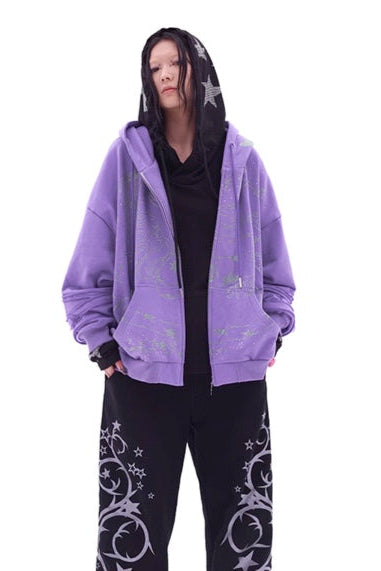 Sweatshirt Crystal Girl Snake Hoodie