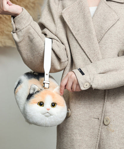 Fur Creative Yellow Bag Cat Fuzzy Shoulder Cute