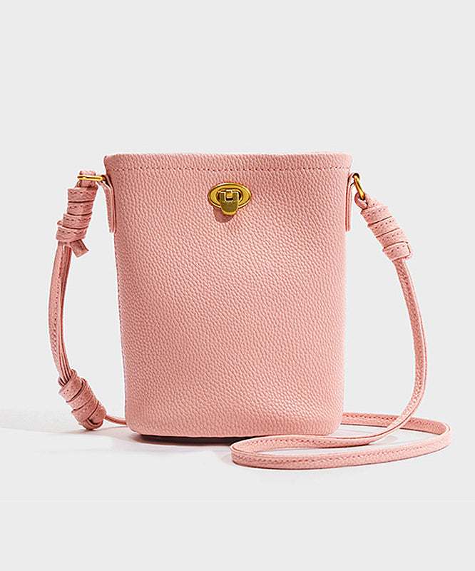 Bag Phone Leather Fashion Yellow Pouch Simple Calf