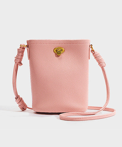 Bag Phone Leather Fashion Yellow Pouch Simple Calf