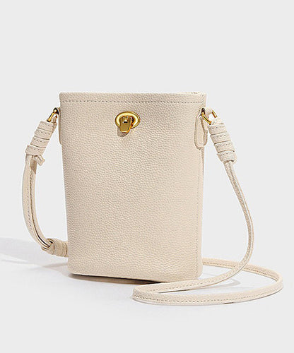 Bag Phone Leather Fashion Yellow Pouch Simple Calf
