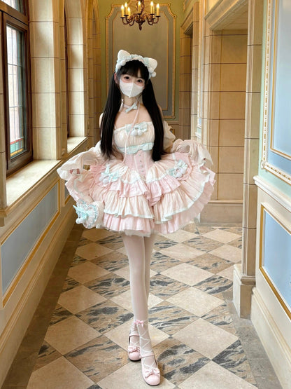 Mint Kitten Princess Dress