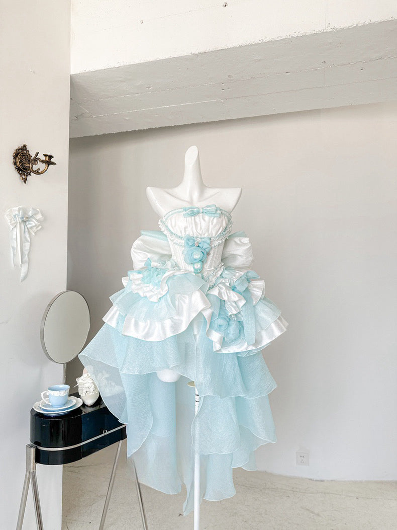 Dreamlike Grace Blue Princess Dress Set