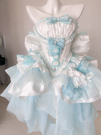 Dreamlike Grace Blue Princess Dress Set