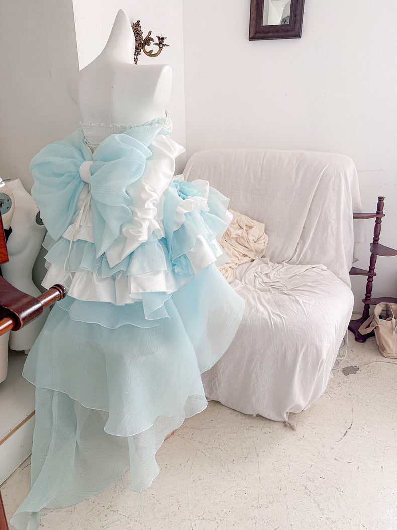 Dreamlike Grace Blue Princess Dress Set