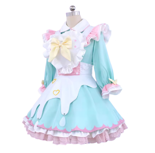 NEEDY GIRL OVERDOSE Mint Green Maid Apron Dress Lolita-Style Cosplay Costume