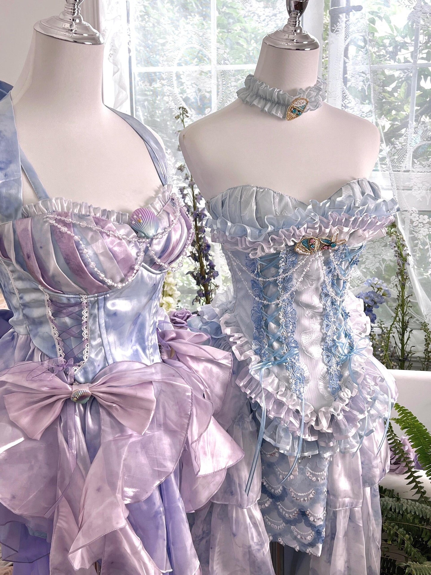 Elegant Mermaid Tears Rococo Dress