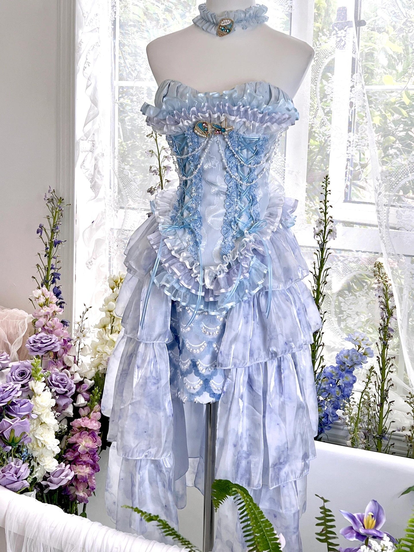 Elegant Mermaid Tears Rococo Dress