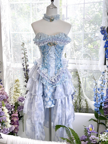 Elegant Mermaid Tears Rococo Dress