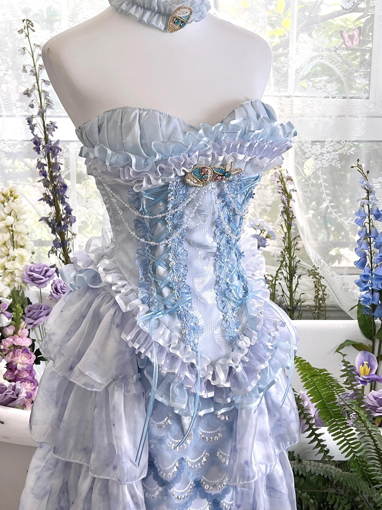 Elegant Mermaid Tears Rococo Dress