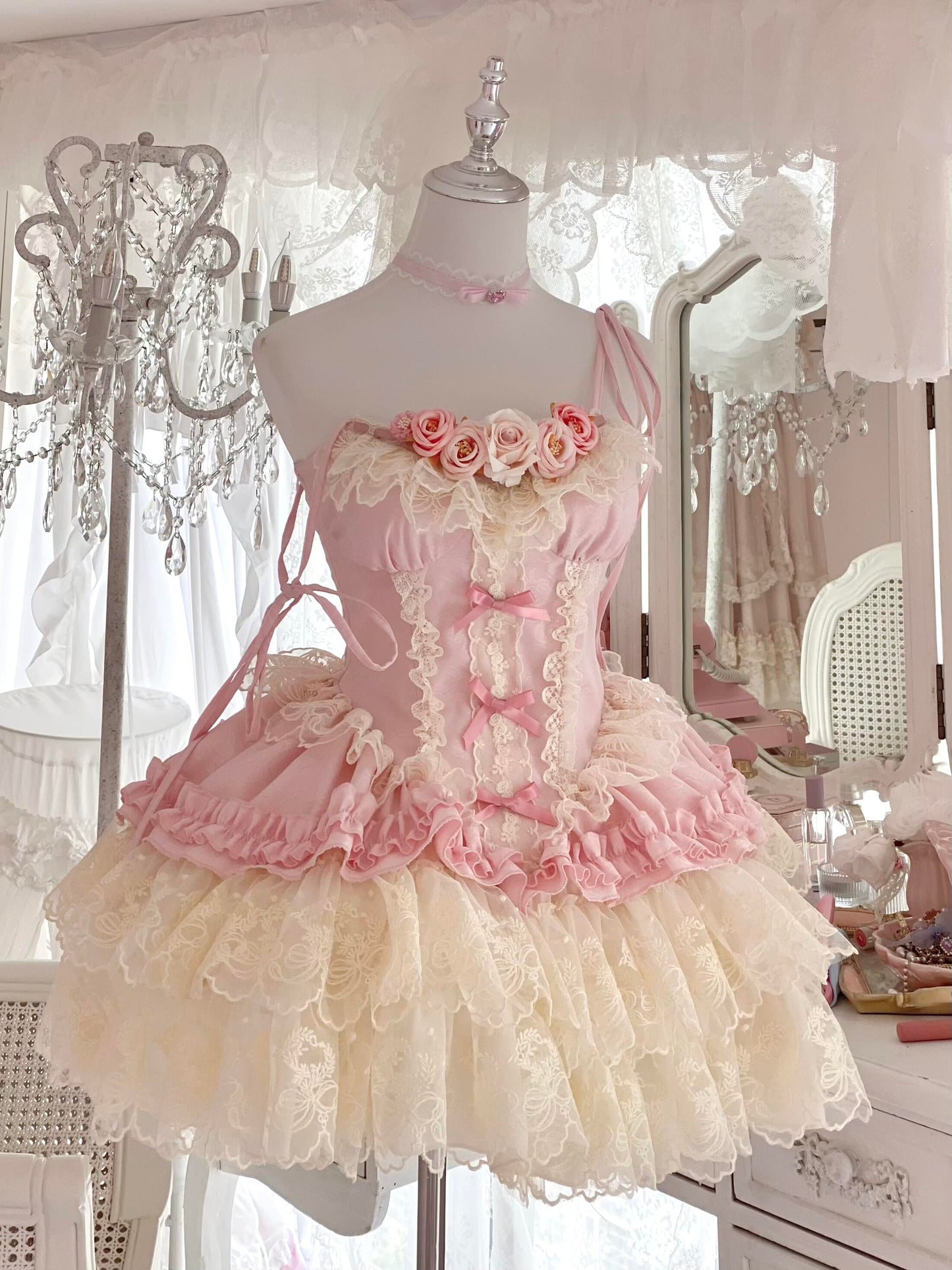 Romantic Rose Dream Rococo Fairy Dress