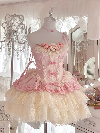 Romantic Rose Dream Rococo Fairy Dress