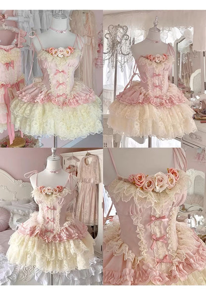 Romantic Rose Dream Rococo Fairy Dress